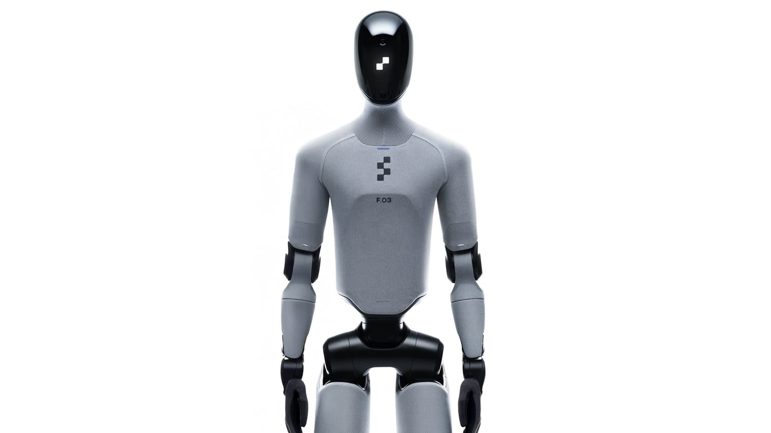 Figure 03 humanoid robot in a neutral standing pose